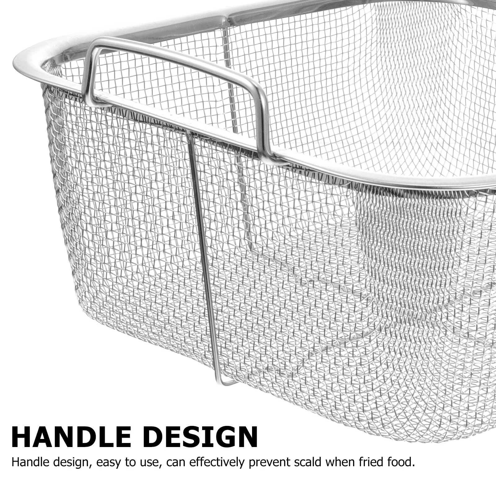

1Pcs Square Frying Basket Stainless Steel Cooking Tool for Deep Fryer French Fries Multi Purpose Food Fry Basket