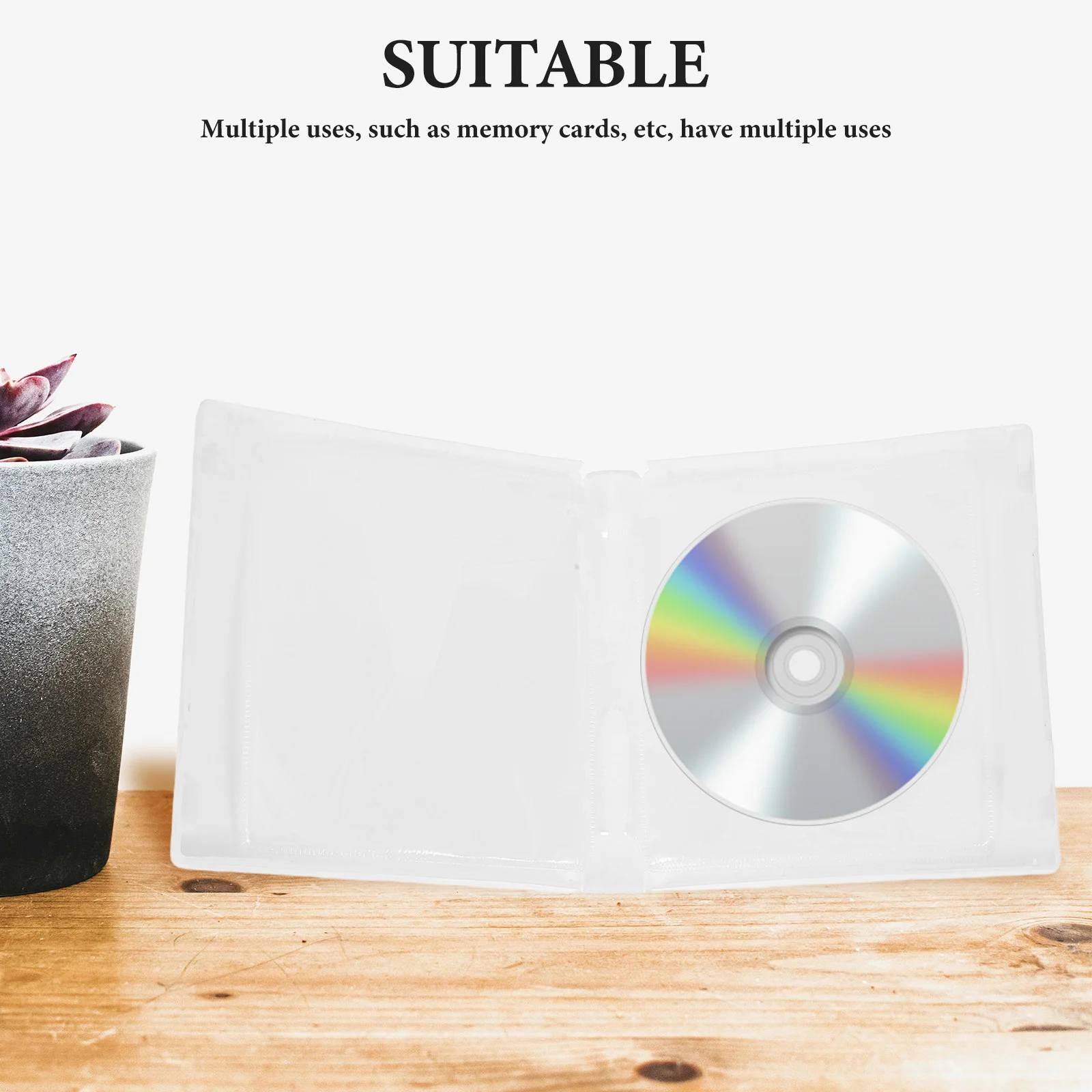 

2Pcs White Disc Storage Container Sturdy Dvd Holder 24 Discs Capacity for Long Term Protection and Versatile Use Home Office