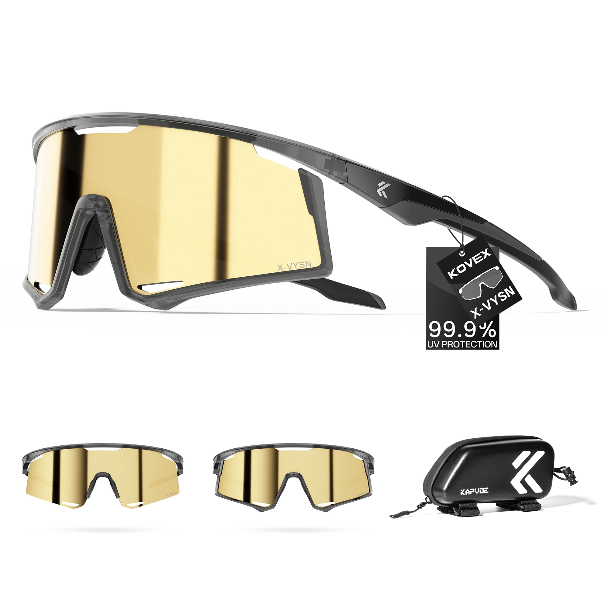 

KAPVOE Cycling Glasses Outdoor Sports Bike Glasses UV400 Sunglasses MTB Bicycle Camping Hiking Baseball Windproof Equipment