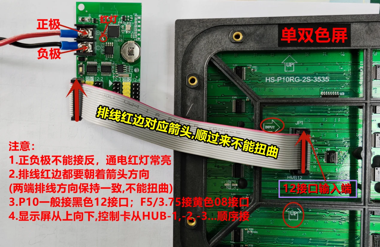 RHX8-128WU1024A LED Display Screen Wireless LED Driver Wifi128*1024Single and Double Color Wifi Control Card