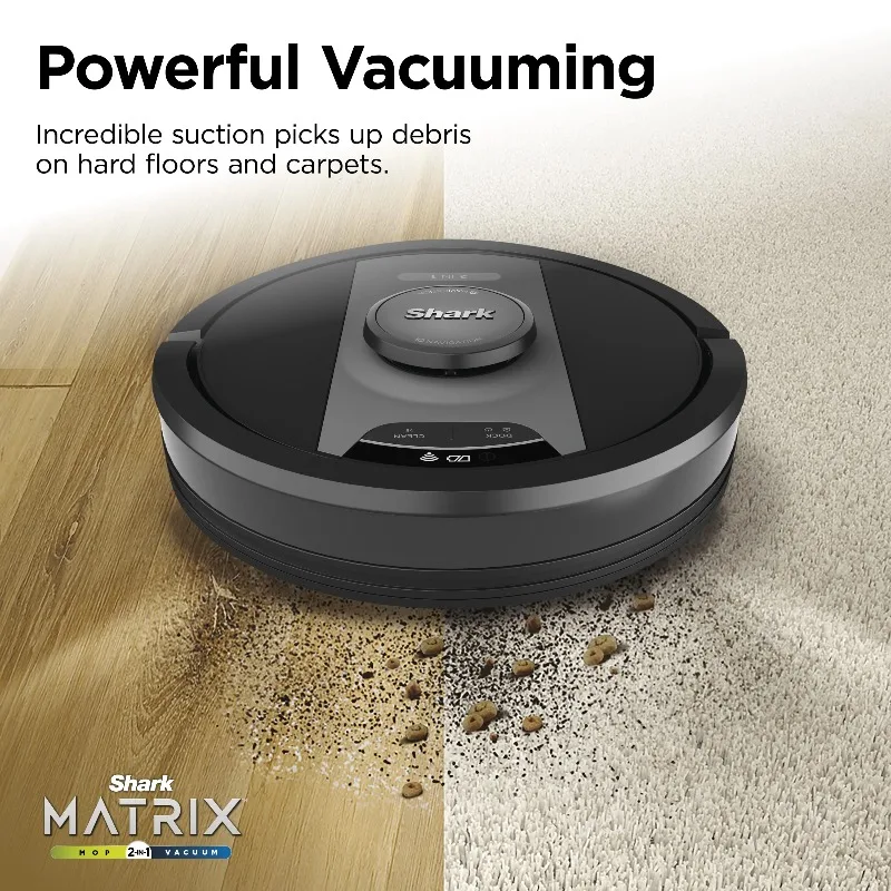 Shark® Matrix 2-in-1 Robot Vacuum & Mop with No Spots Missed on Carpets & Hard Floors, Home Mapping, RV2400WD