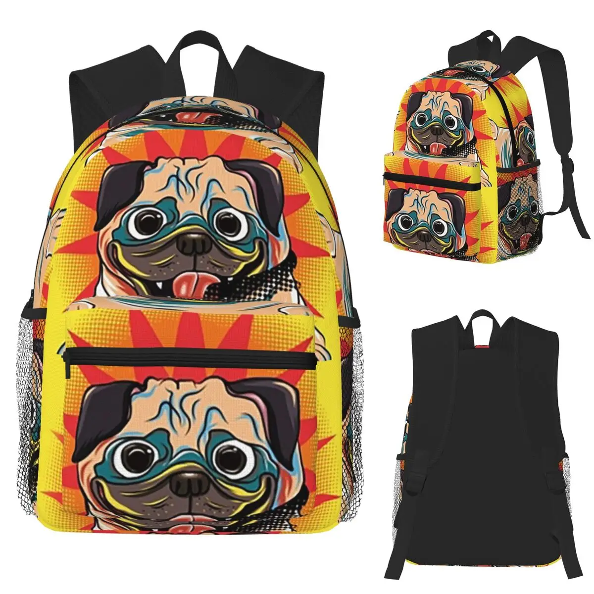 

Cute Dog Student Backpack School Bag Hiking Travel Daypack for Boys Girls Fashion Bookbag Shoulder Bags