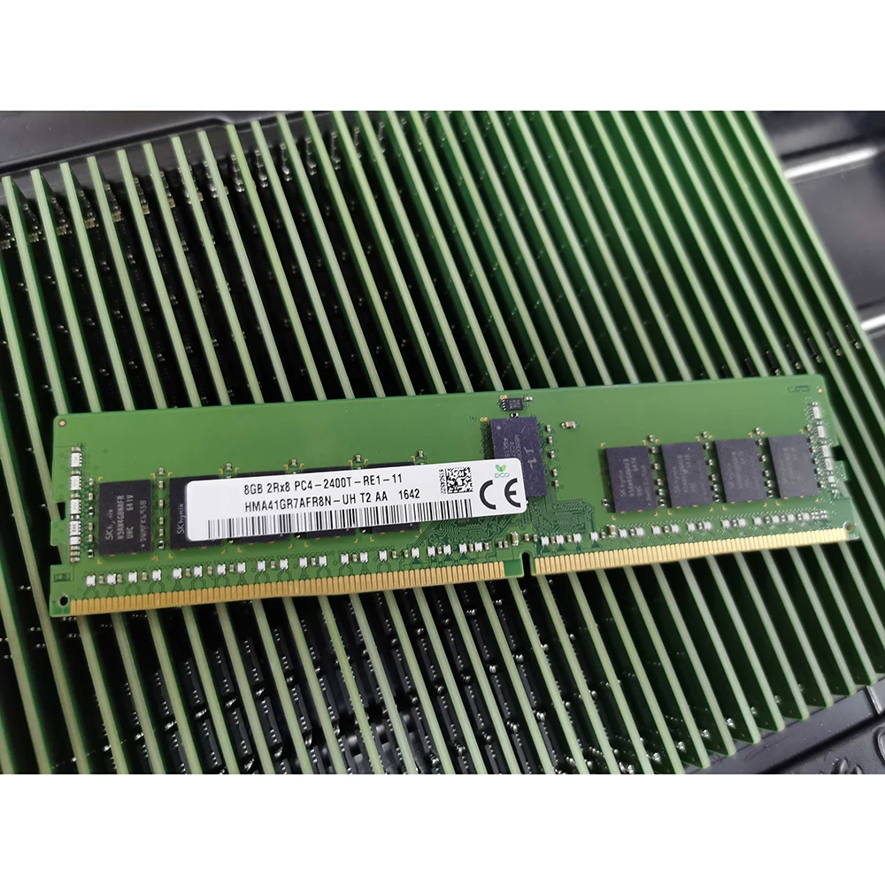 ل SK Hynix RAM 8GB DDR4 2400MHz REG 2RX8 PC4-2400T HMA41GR7AFR8N-UH ذاكرة الخادم