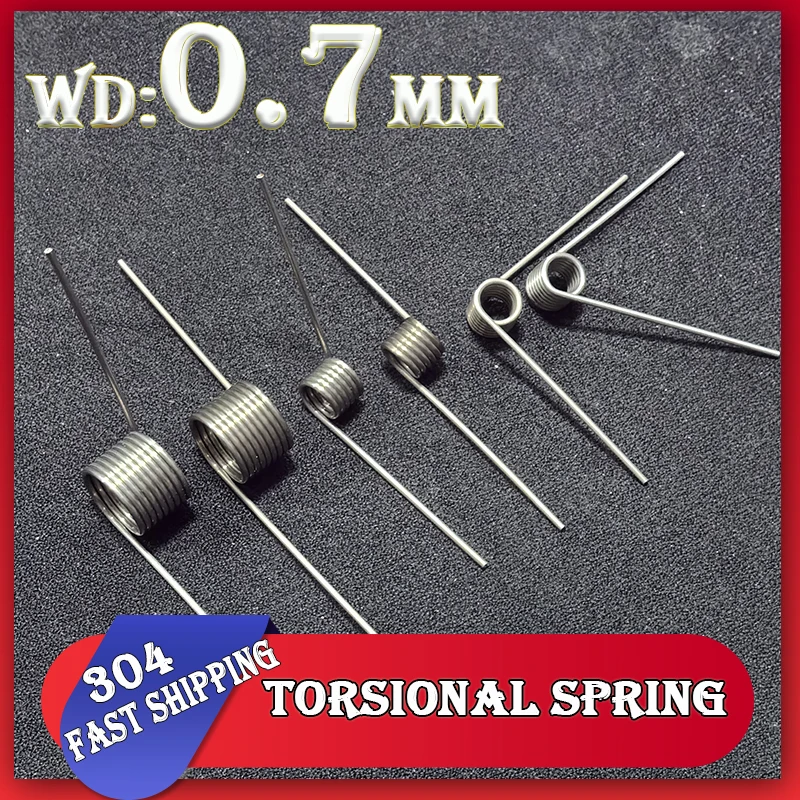 Diamètre du fil 0.7mm 304 acier inoxydable petit ressort de Torsion épingle à cheveux ressort en forme de V personnalisable 60/90/120/180 degrés
