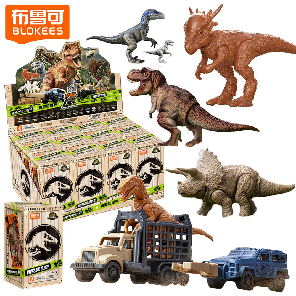 

Original New BLOKEES Jurassic World Series Blind Box Dinosaur Models Assembly Toys Desktop Decoration Children's Birthday Gifts