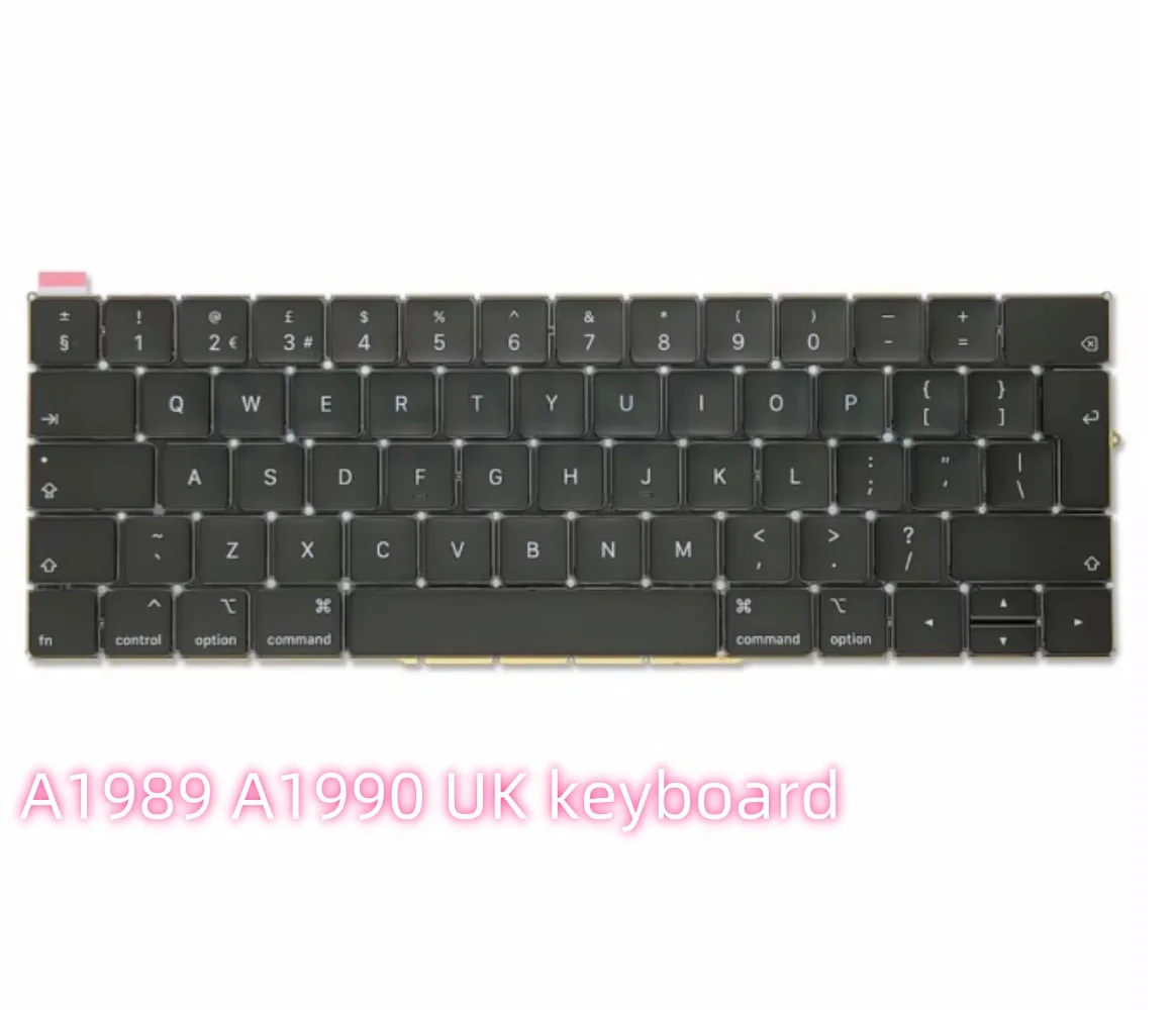 Original US UK A1990 Keyboard For Macbook Pro A1989 Keyboard FR SP RU French Spanish  Russian Replacement 2018 2019