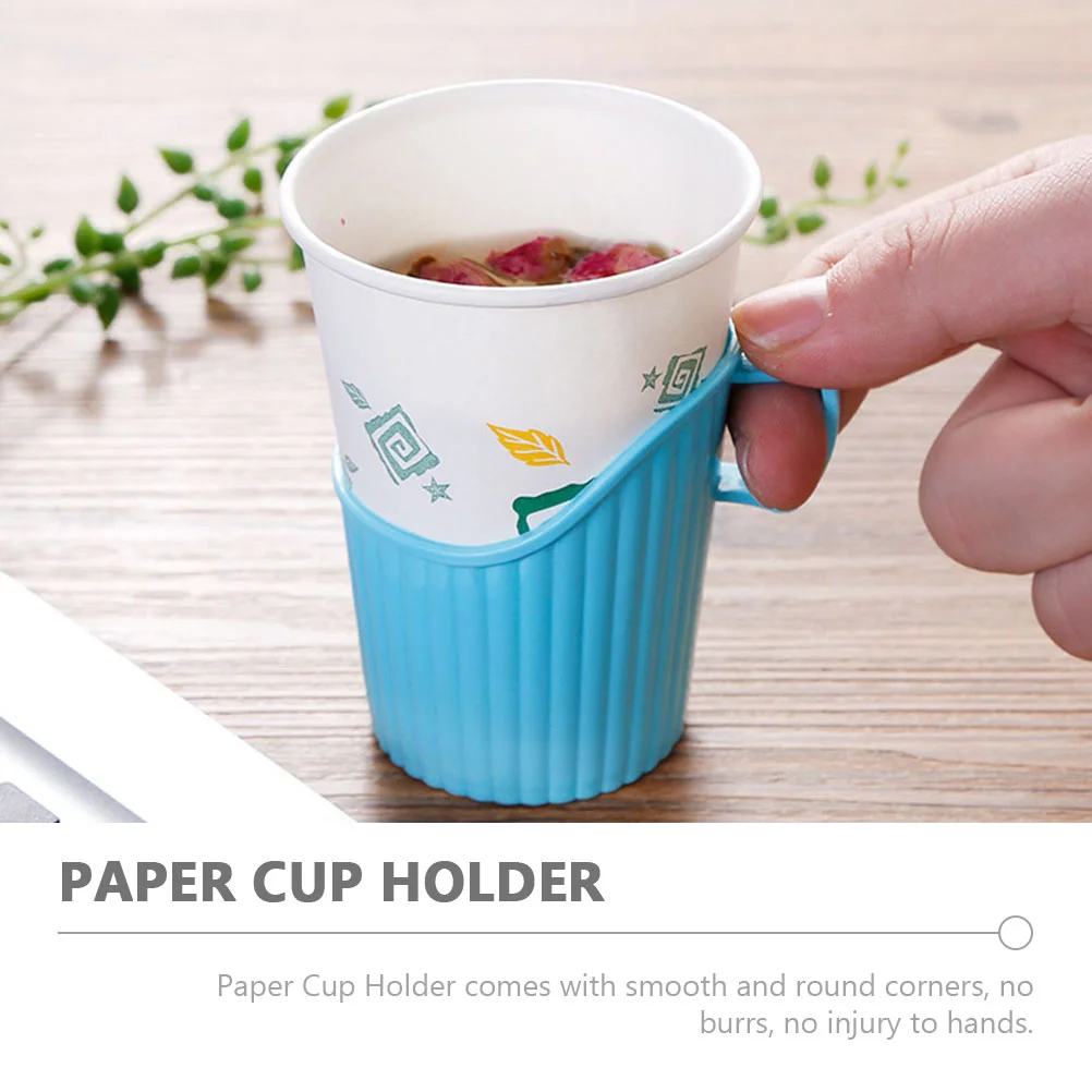 20 Pcs Disposable Paper Cup Holder Anti-scalding Sleeve Coffee Decorative Multifunctional Mug Desktop Portable