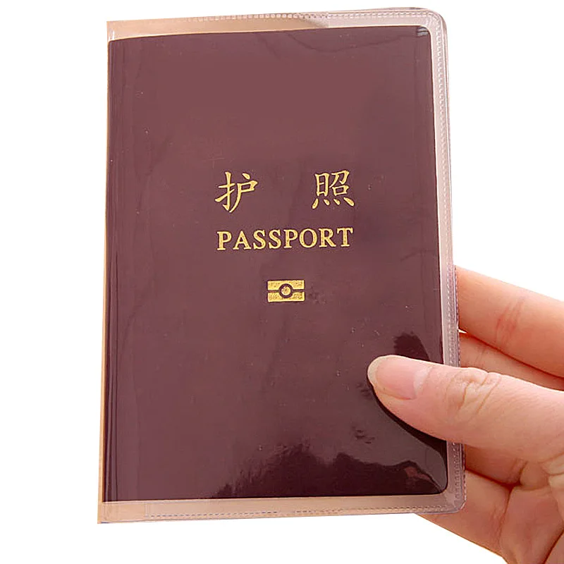 Waterproof Travel Dirt Passport Cover Wallet Transparent PVC Clear ID Card Holders Purse Business Credit Card Holder Case Bags