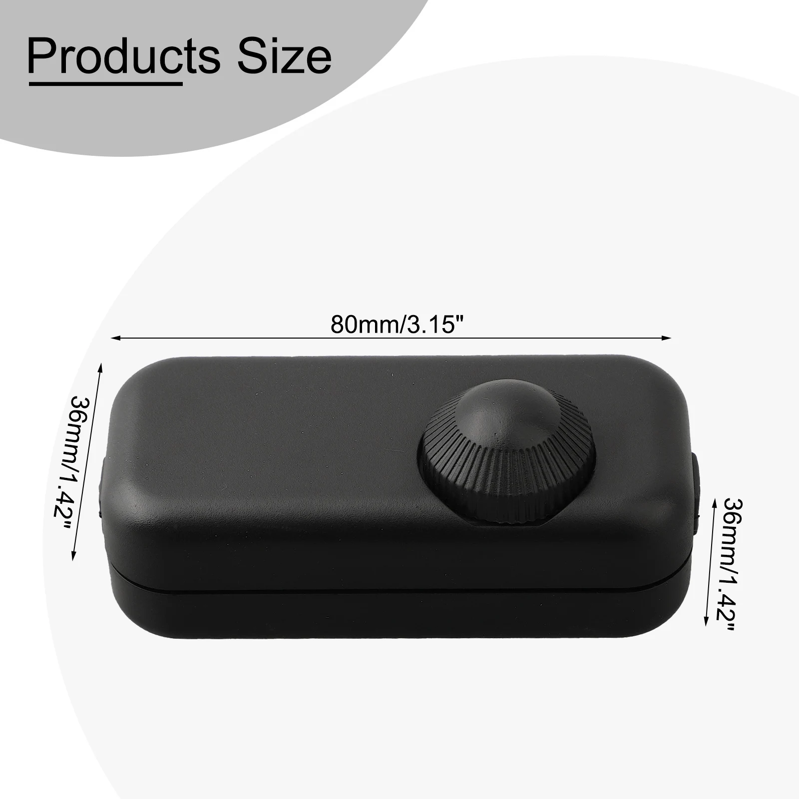 Inline LED Dimmer Switch Built-In Rotary ON/OFF & Knob Control Dimmer Desk Lamp Cord Cable /Toggle /Rocker /Switches Control