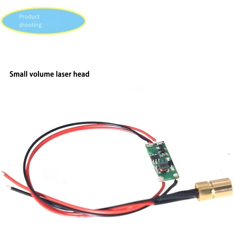 Módulo verde de 10mw, 6mm de diâmetro, pequeno volume, ponto de cabeça laser, diodo, feixe de laser, grau industrial
