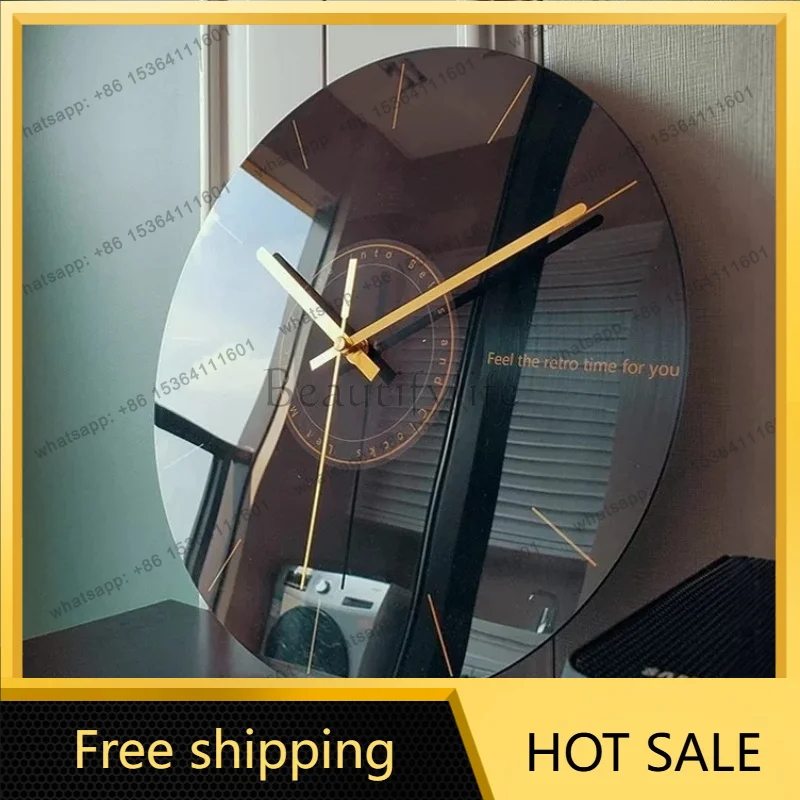 LJY Round Simple Wall Clocks Unique Design Premium Modern Aesthetic Digital Wall Clock Nordic Horloge Murale Home Decor Items