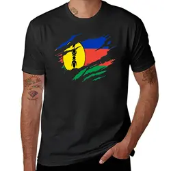 New Caledonia flag torn style T-Shirt shirts graphic tees blacks cute clothes sweat mens graphic t-shirts anime