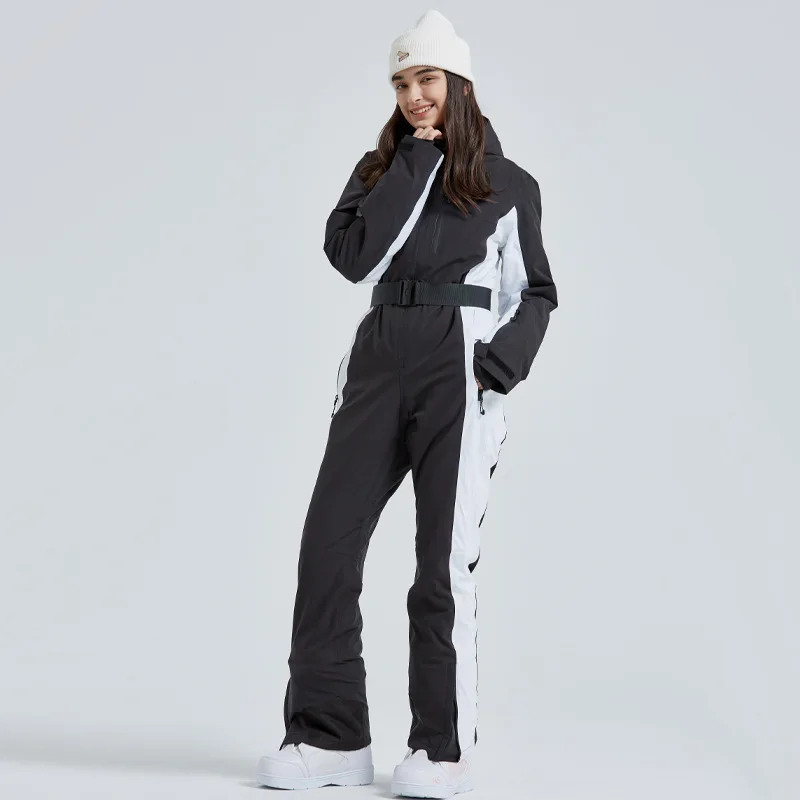 

One-piece Ski Suits for Women Winter Skiing Clothes Sets Outdoor Sports Windproof Waterproof Thermal Snowboarding Jumpsuits