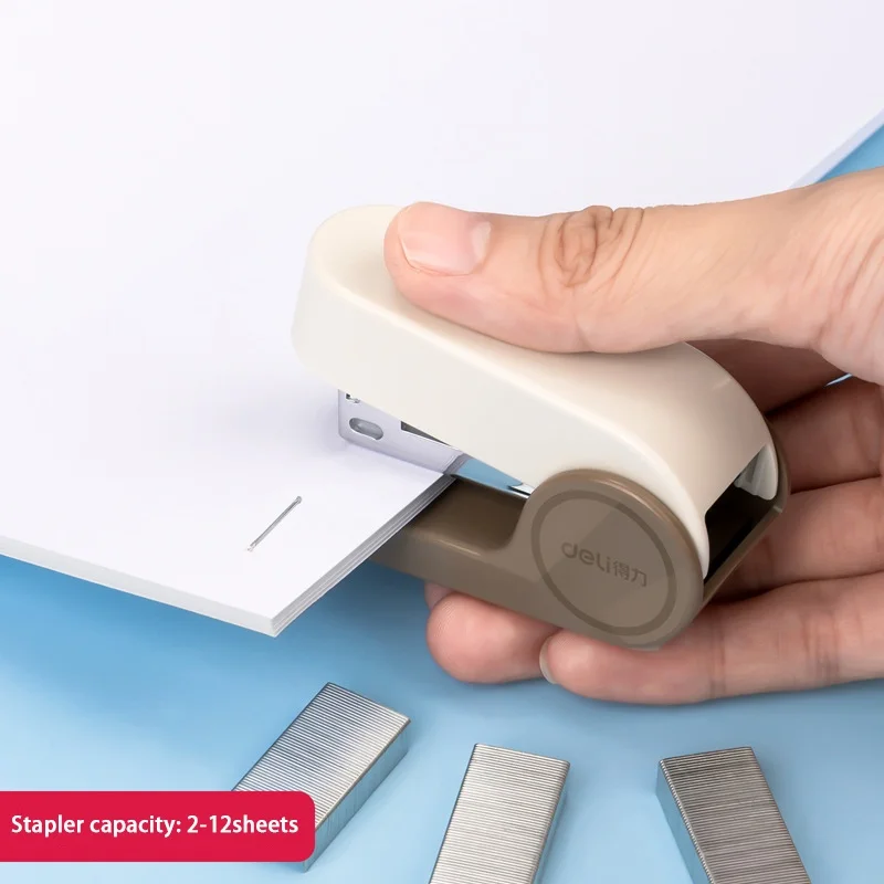 مجموعة دباسة صغيرة من ديلي مع دبابيس 24/6 أداة تجليد الورق المحمولة سهلة الضغط للطلاب في المكتب والاستخدام المنزلي