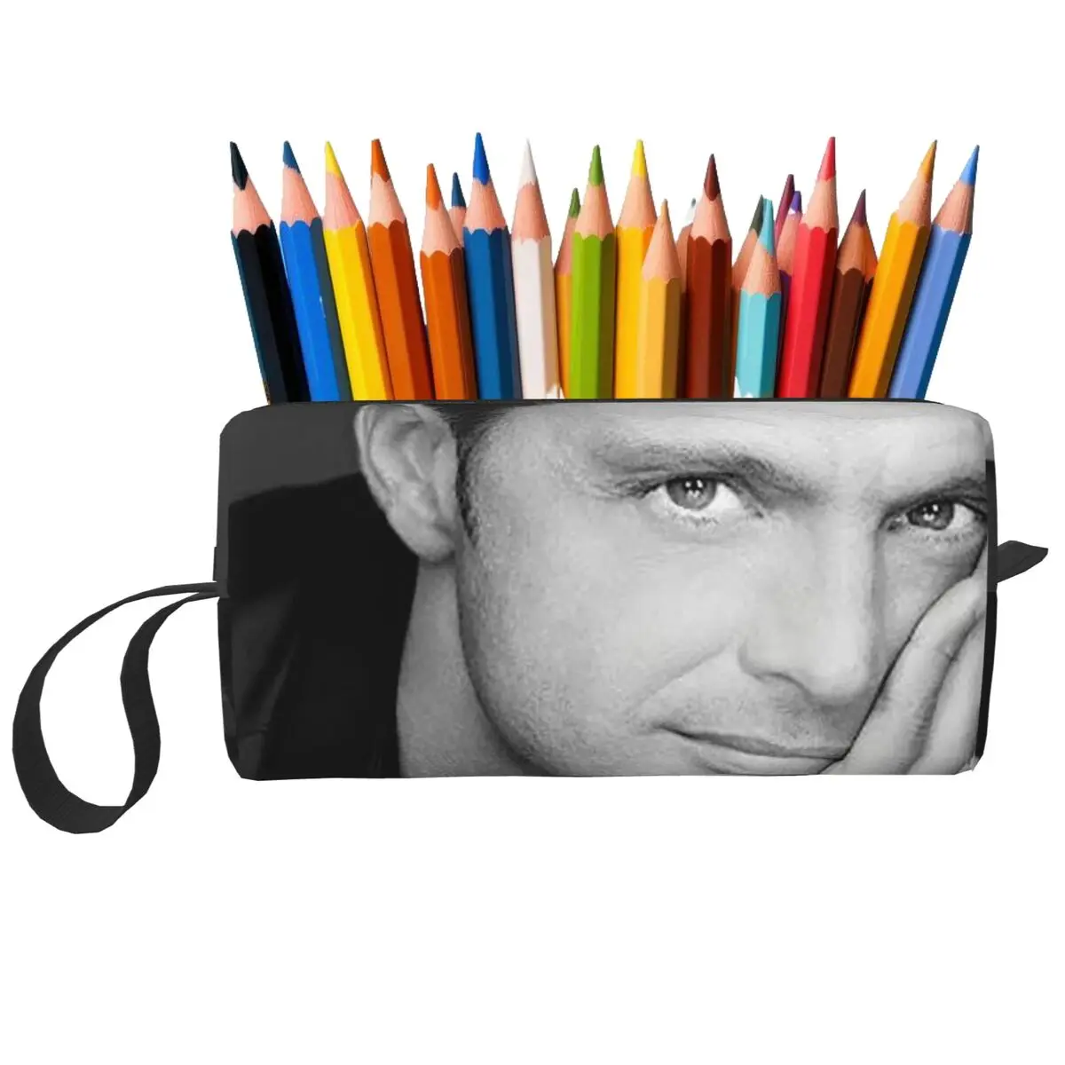 Luis Miguel Singer Federmäppchen für Jungen und Mädchen, Stiftbox, Bleistiftbeutel, Schreibwaren, Organizer-Tasche für Damen