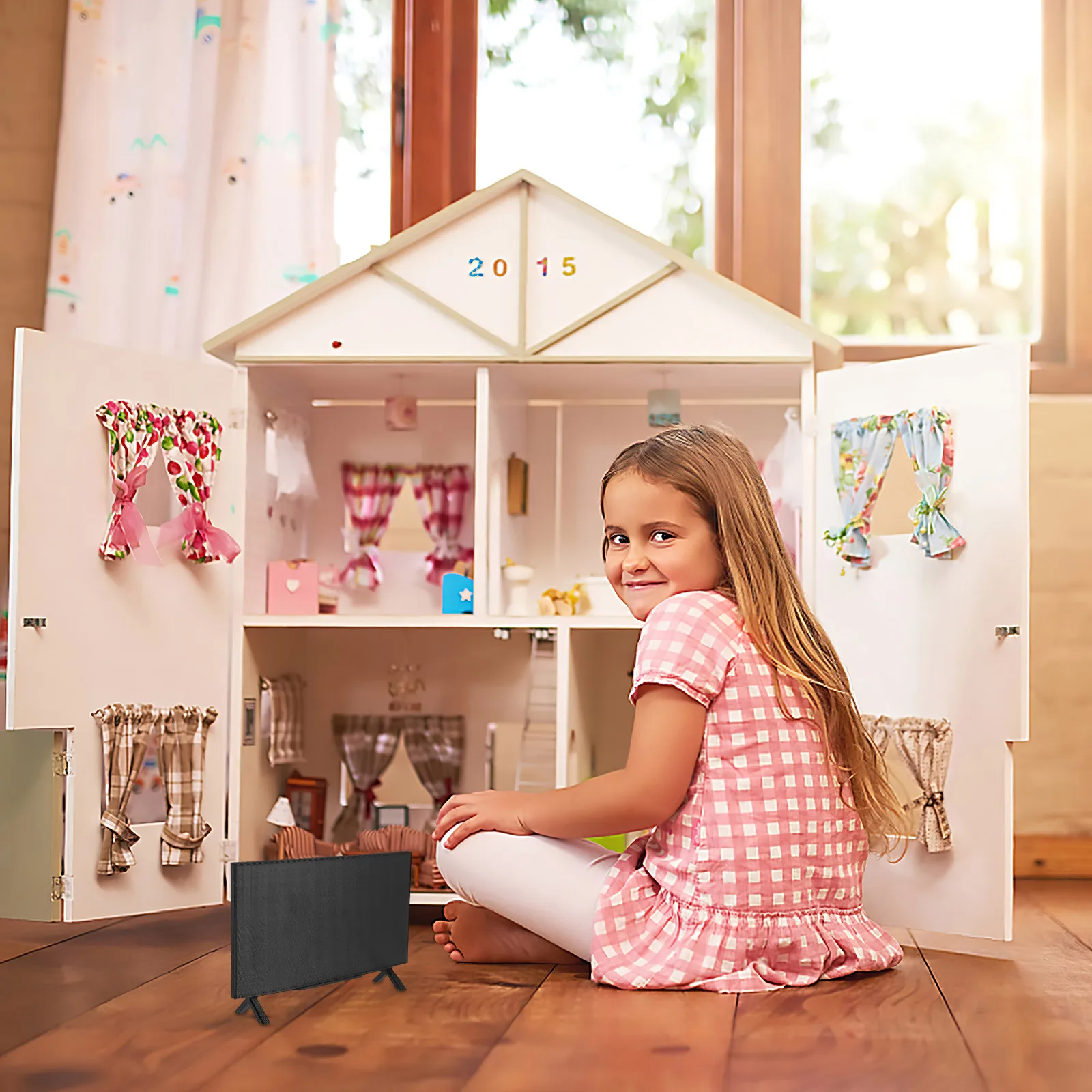 2Sets Miniature Dollhouse Realistic Retro Mini Television 1:6 Scale Dollhouse Furniture Accessories for Creative Play Scenes