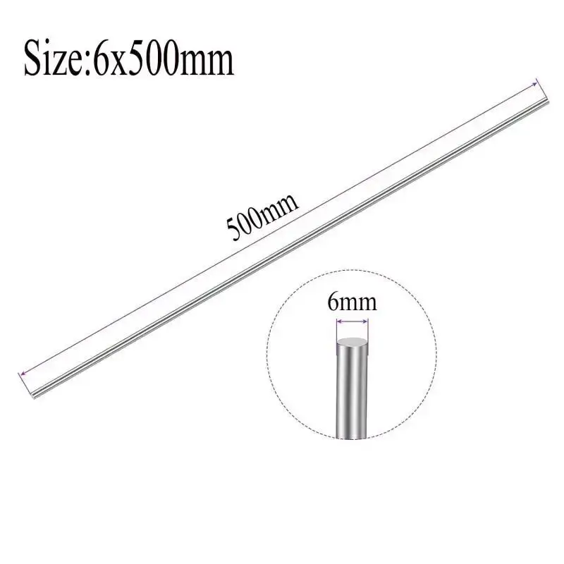 1~50Pcs 304 Stainless Steel Rod Solids Bar 2-15mm Diameter 125-500mm Long Linear Shaft Metric Round Rod for DIY Craft Model Cars