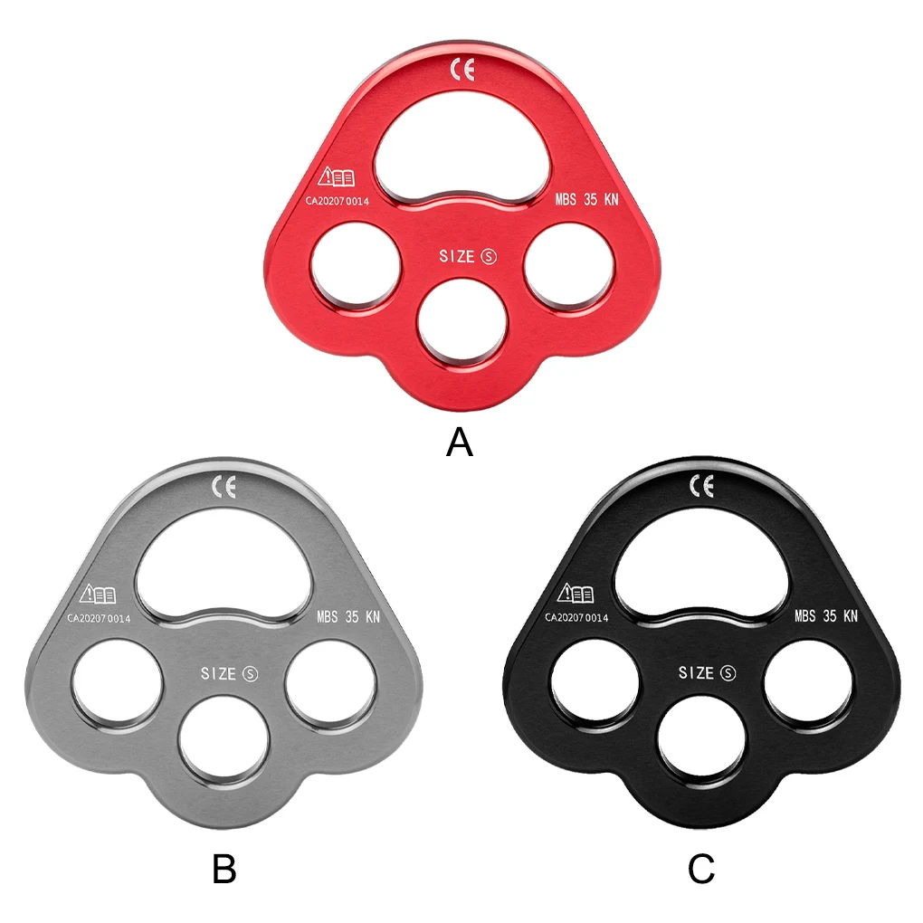 Climbing Ring Solid Rappelling Accessory Durable Professional Rigging Plate for Outside Activities  Silver Gray