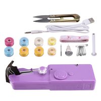OLTRE-Handheld Sewing Machine Portable Manual Mini Micro-Home USB Electric Sewing Machine Easy-To-Sew Shirt Pocket