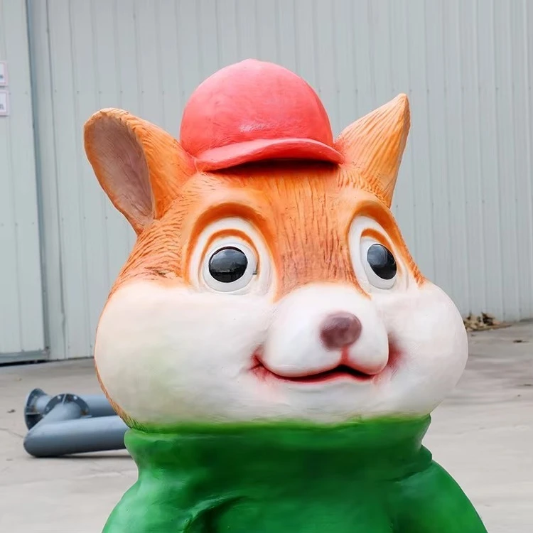 Kindergarten Shopping Mall Store Entrance Amusement Park Cartoon Characters Mascot Animated Squirrel Model Say Hello For Sale