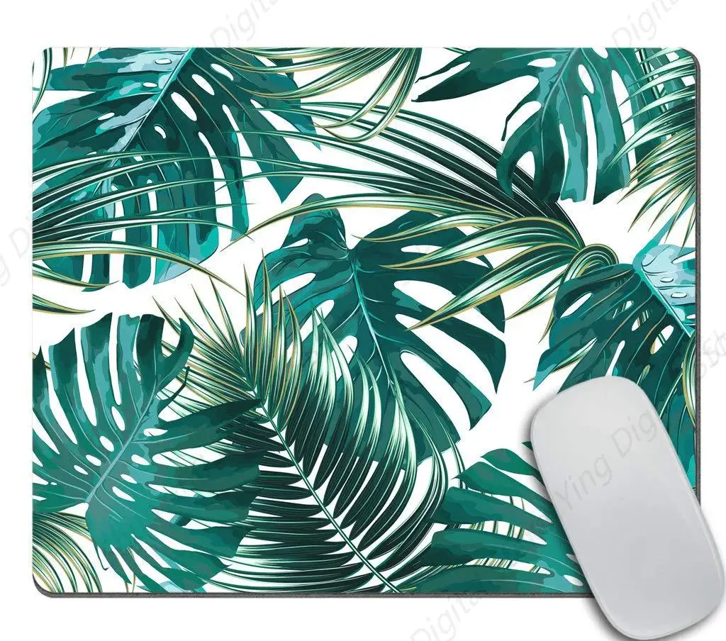 

Computer Mouse Pad Hawaii Banana Leaf Tropical Printing Office Gift Mouse Pad Office Desk Accessories Gift 25*30cm