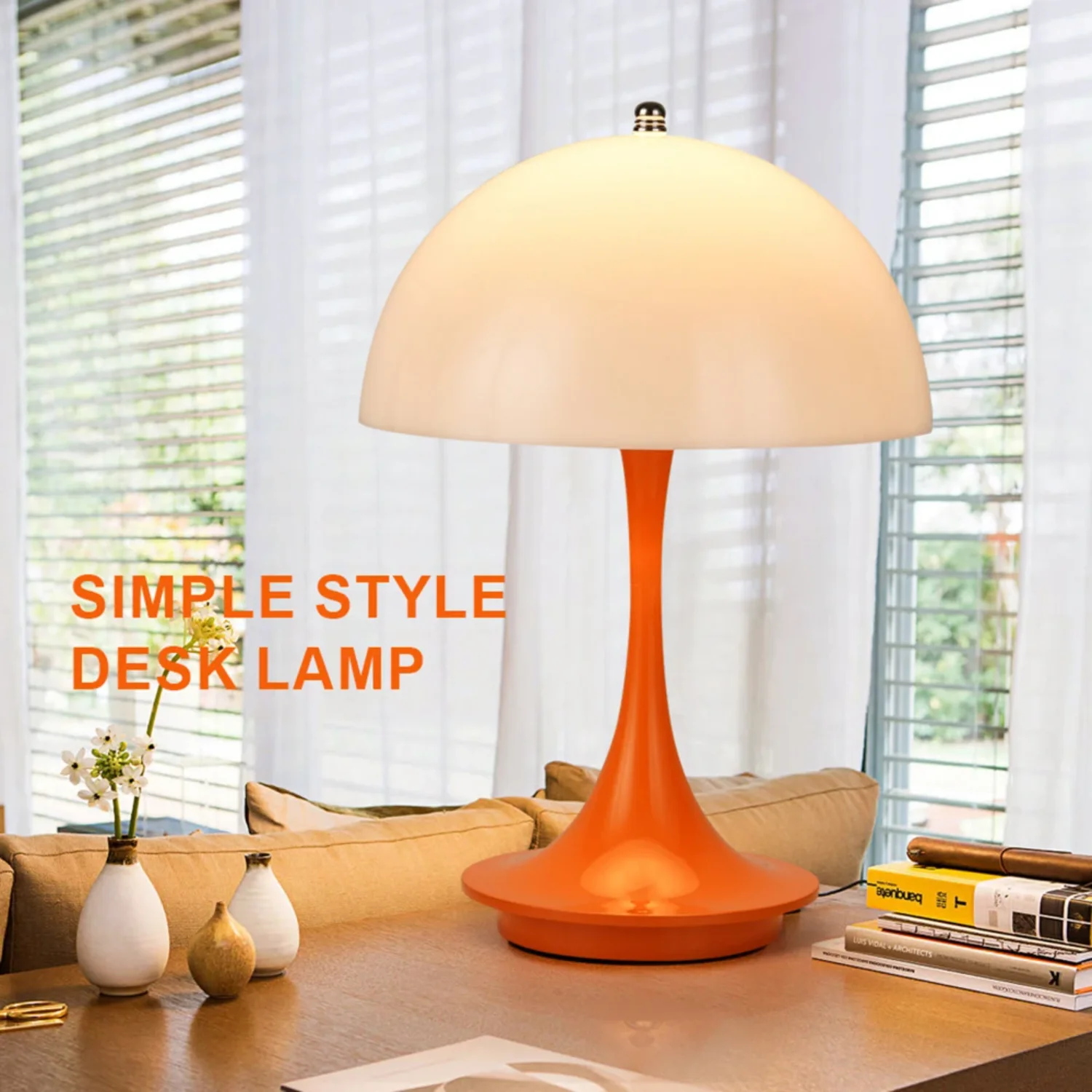 

Nordic retro small table lamp bedroom bedside lamp rechargeable decoration study room living room atmosphere lamp mushroom lamp