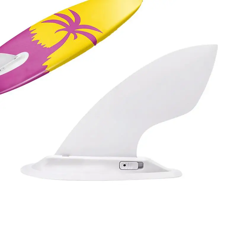 Inflatable Paddle Board Fin 9 Inches Single Center Fin Detachable Surfboard Tail Fin Quick Release Longboard Fin No-Tool