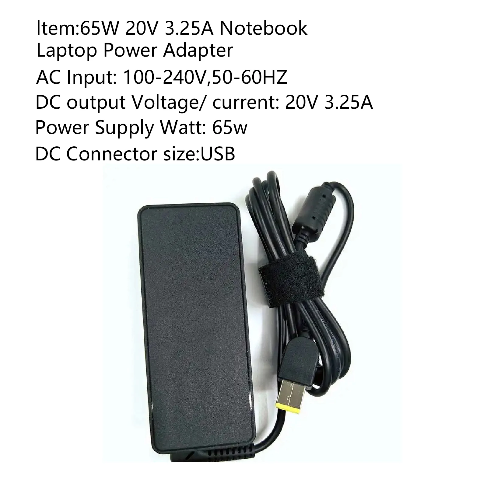 Reletech 65W USB AC Laptop Chargers Power Adapter For Lenovo Thinkpad X301S X230S G500 G405 X1 Carbon E431 E531 T440s Yoga 13