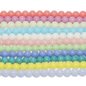 6/8/10毫米天然夜光石珠,黑暗中發光圓形珠子,適用於珠寶製作、手工DIY手鍊項鍊 10 最佳銷售 發光珠子 - №5