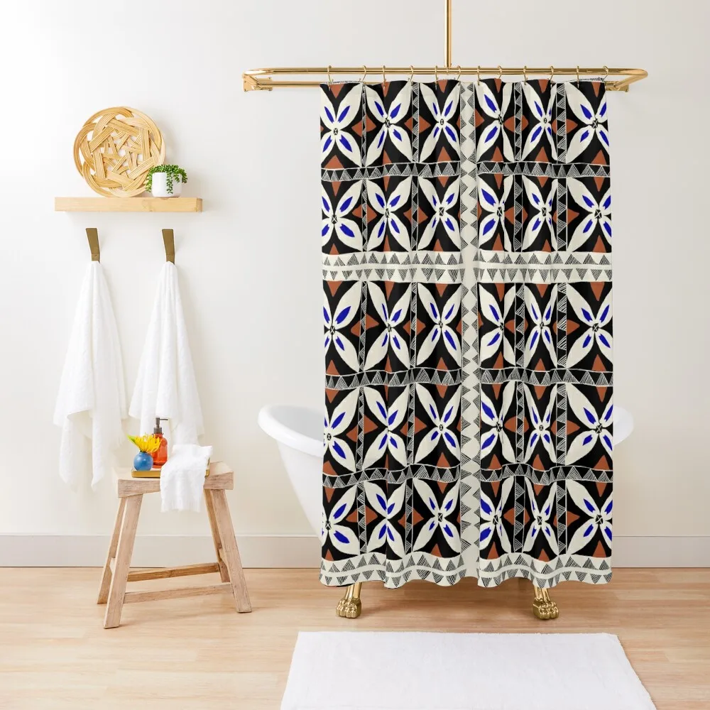 

Samoa Flowers Shower Curtain Waterproof Shower And Anti-Mold Shower Set For Bathroom Elegant Bathroom Bathtub Curtain