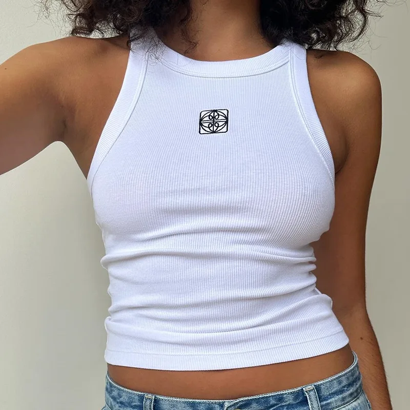 المرأة رسالة الجرافيك تانك القمم فاسق Y2K ملابس حريمي الجمالية الأسود بلا أكمام Harajuku 90s الملابس خمر ايمو الجرونج #4