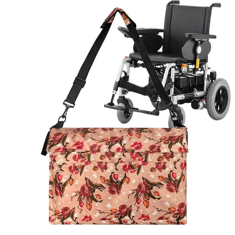 Wheelchair Storage Pouch Portable Armrest Side Bag Large Capacity Walker Storage Pouch Waterproof Walker Storage Bag For Disable