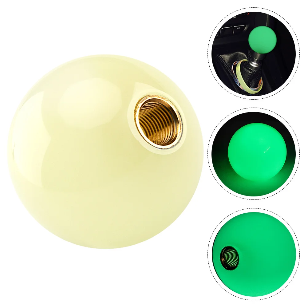 

1Pcs Luminous Lever Knob Car Handle Knob Acrylic Material Smooth Rubber Ring Interface Car Accessories Night Glow Stylish Bright