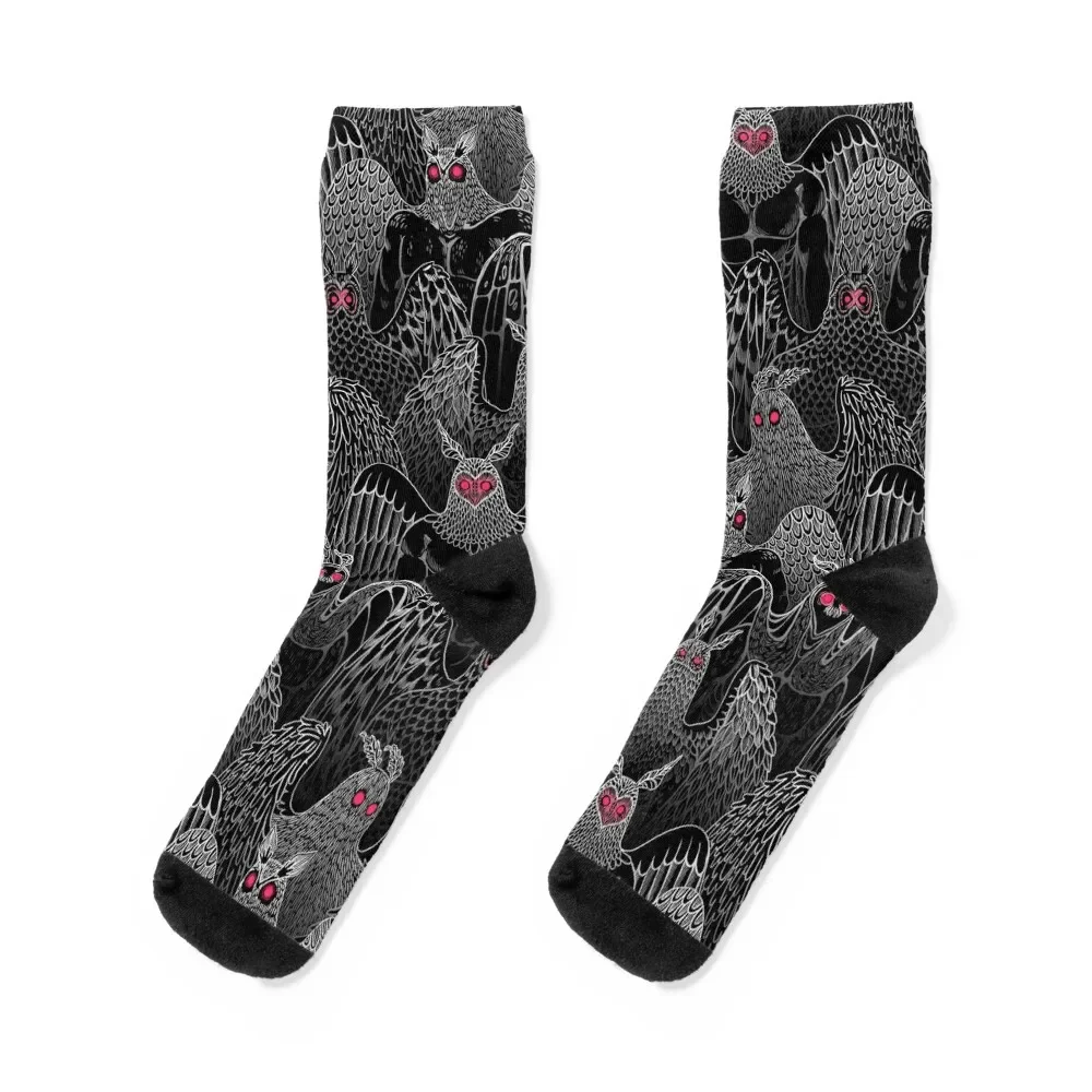 

Many Faces of Mothman Socks Crossfit luxe Mens Socks Women's