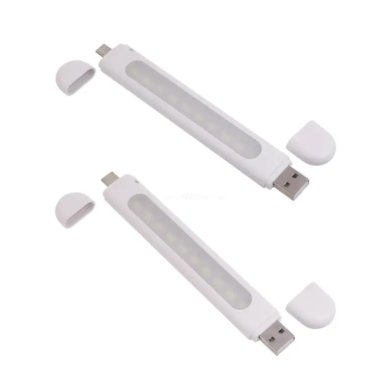 2W USB LED Light for Mobile Devices Small USB Lamp Micro USB or Type C Interfaces for Camping and Home Use Dropship