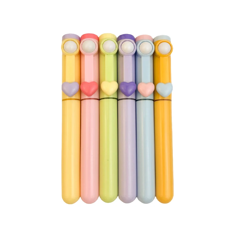 Stylos surligneurs colorés à double pointe, marqueurs structurels ents, surligneurs de dessin, fournitures scolaires pour étudiants, papeterie, 6 pièces