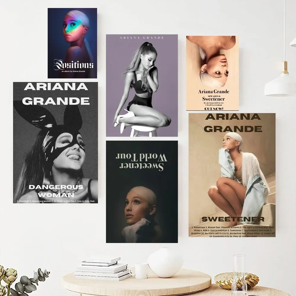 Singer A-Ariana G-Grande Poster Paintings on The Wall Picture for Living Room Interior Painting Room Decoration