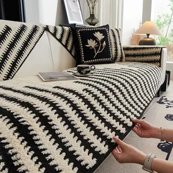 Winter Thicken Plush Sofa Mat 1/2/3/4/L Shape Corner Non-slip Chair Cover Universal Couch Cushion Living Room Home Decoration