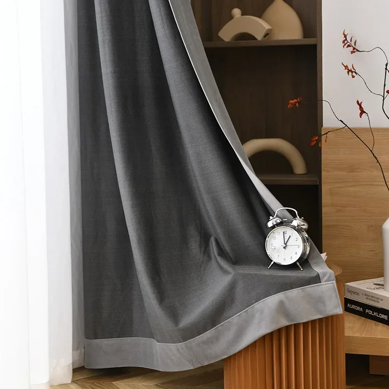 (24) Custom Flannel Thick Blackout Curtains High Blackout Velvet Curtains