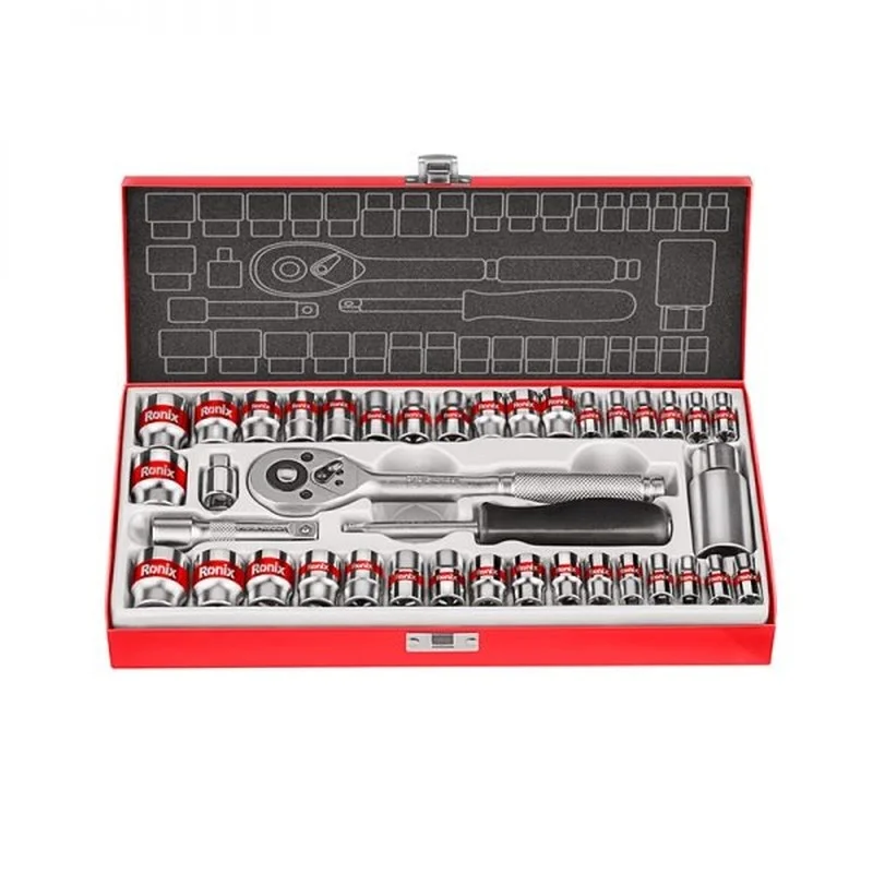 Model 2641 40Pcs Car Repair Hand Tool Wrench 3/8 Inch Box Socket Set