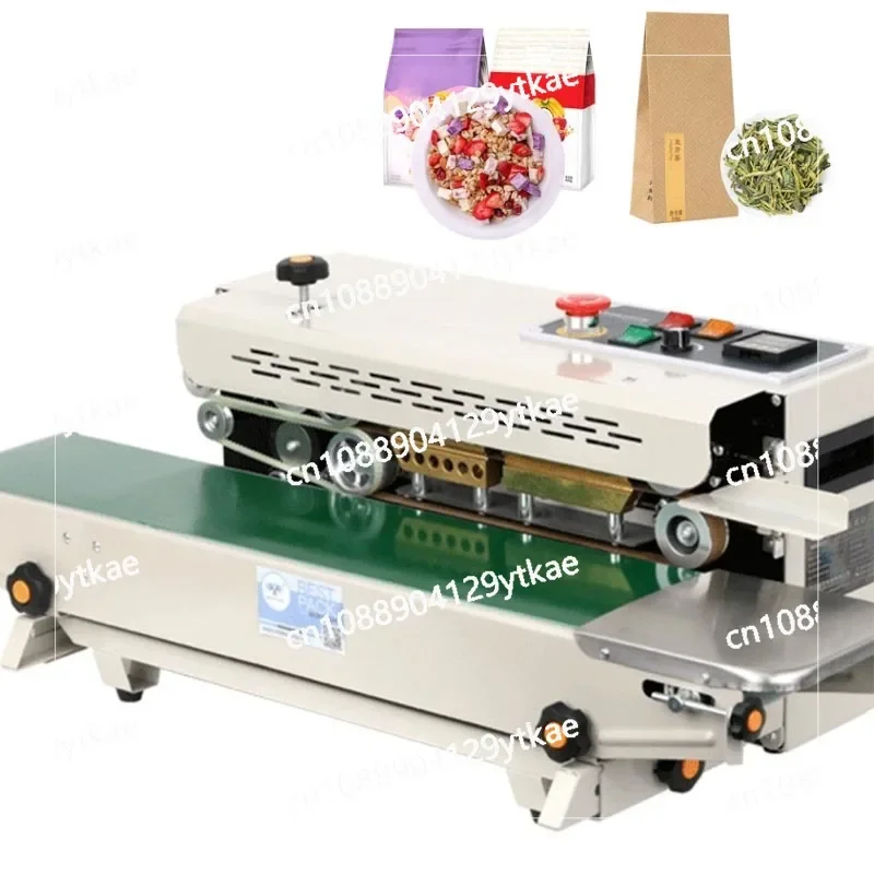 Automatic Continuous Sealing Machine Plastic Bag Package Machine Food Tea Kraft Paper Bags Sealing Machine