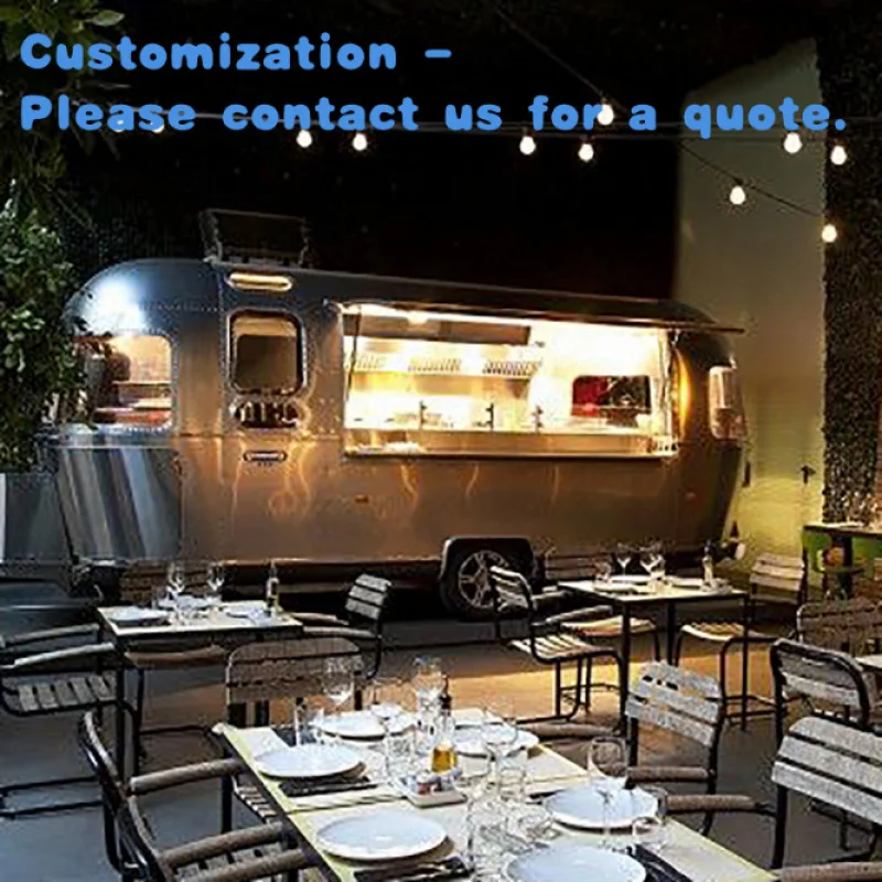 

custom.New Style Airstreams Food Street Tent Stall Wood Oven Pizza Truck