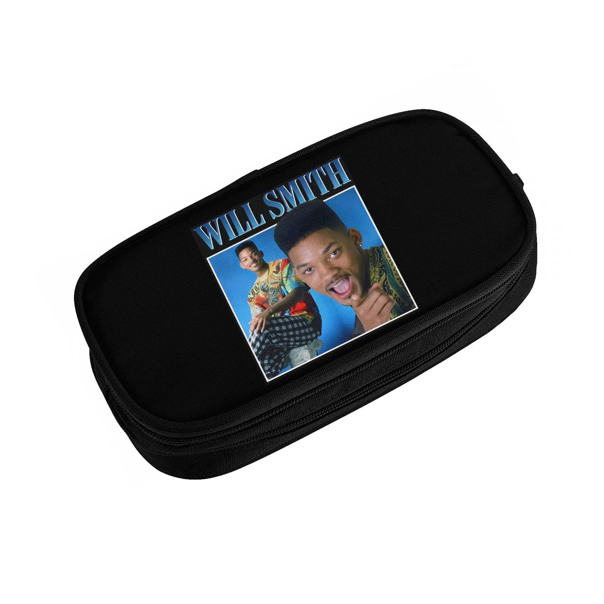 Wills Smiths American Actor Rapper  Kawaii Pencil Cases Girl Boy Large Storage  Pencil Pouch Students Stationery