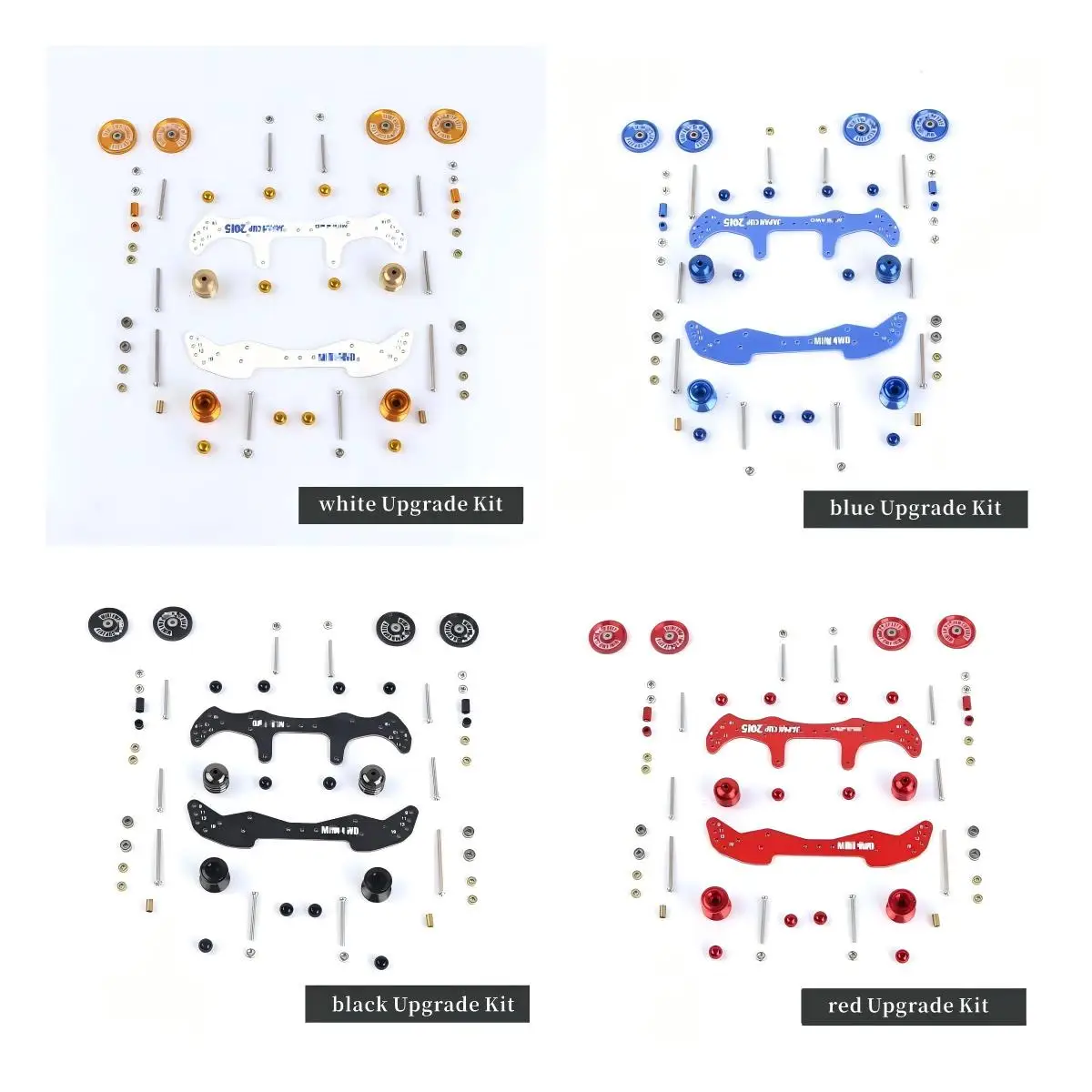 

MA/AR Chassis Upgrade Starter Kit for Tamiya Mini 4WD Avatar, FRP Plate Rollers Damper Set Upgrade Parts