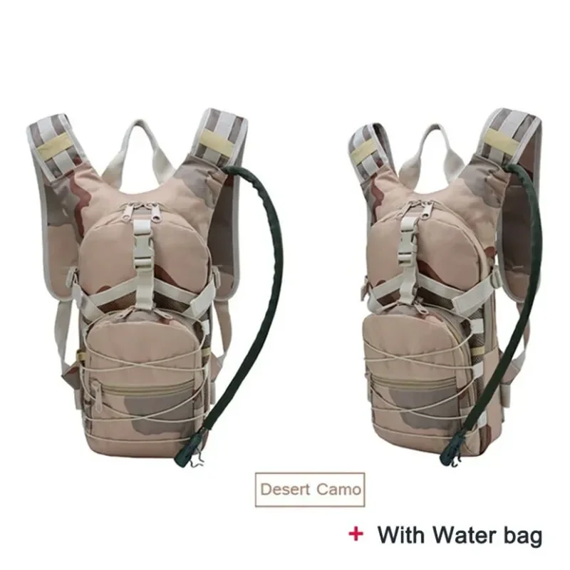 Lightweight Tactical Backpack Water Bag Camel Survival Backpack Hiking Hydration Pouch Rucksack Camping Bicycle Daypack