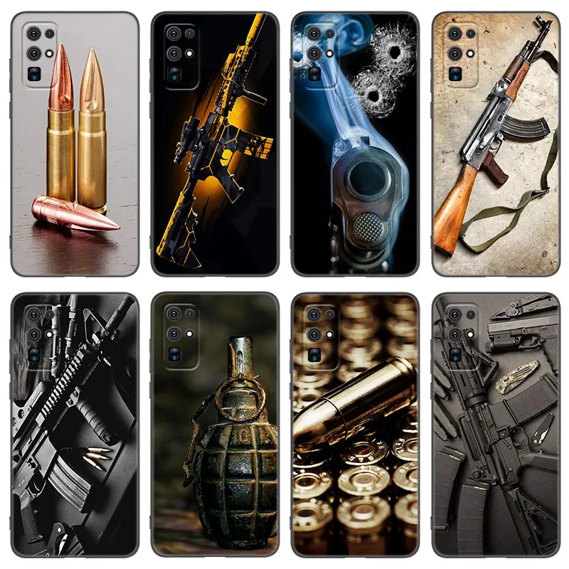 The Military Weapon Phone Case For Huawei Honor 7A 8A 9X 20 Pro 10X Lite 7S 8C 8S 8X 9A 9C 10i 20E 20i 20S 30i Soft Black Cover