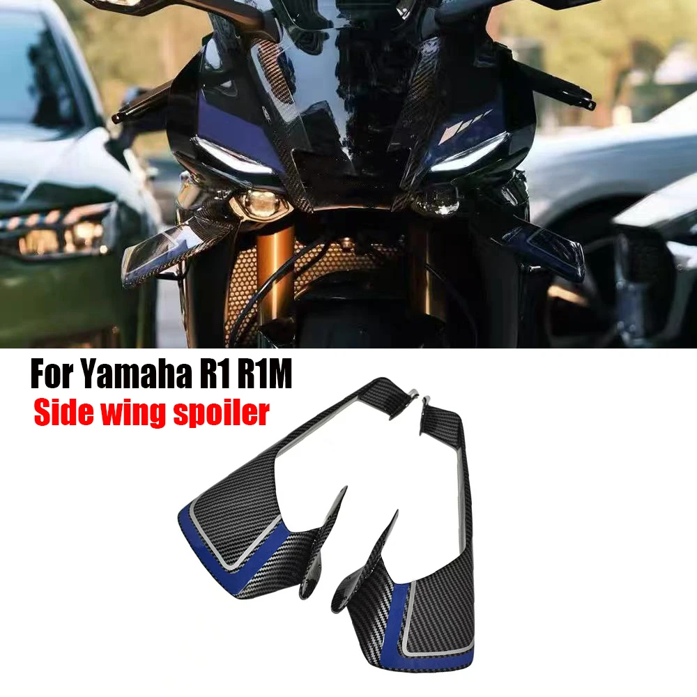 For YAMAHA YZF-R1 R1M 2020-2025 Motorcycle Accessorie front spoiler Side wing spoiler Fixed wing fairing R1 Flying wing spoiler