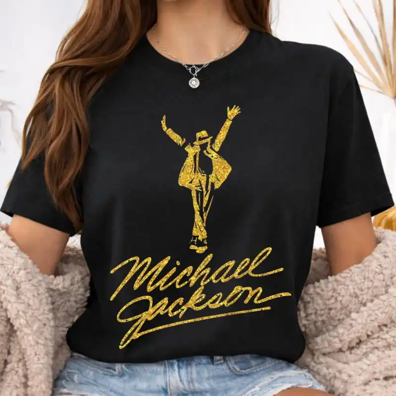 Michael Jackson Movie Shirt | King of Pop Tribute Music Gift Tee ,Graphic Short Sleeve Crew Neck Cotton T-Shirt