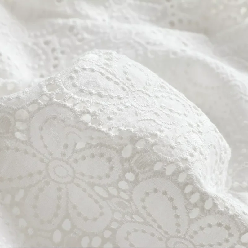 

Cotton Polyester Openwork Embroidery Fabric Skirts Shirts Wedding Dresses Headscarves Curtains Fabrics Accessories