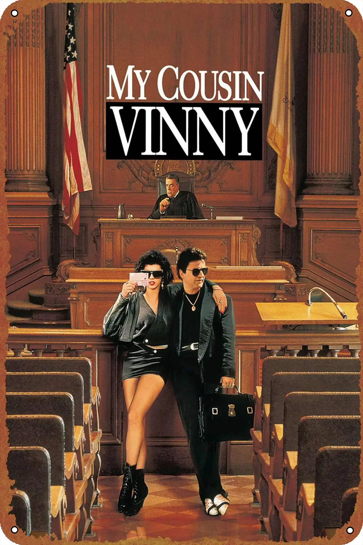 My Cousin Vinny Movie Poster Tin Sign Metal Sign Retro Wall Decor for Home Gate Garden Bars Restaurants Cafes Office Store Pubs